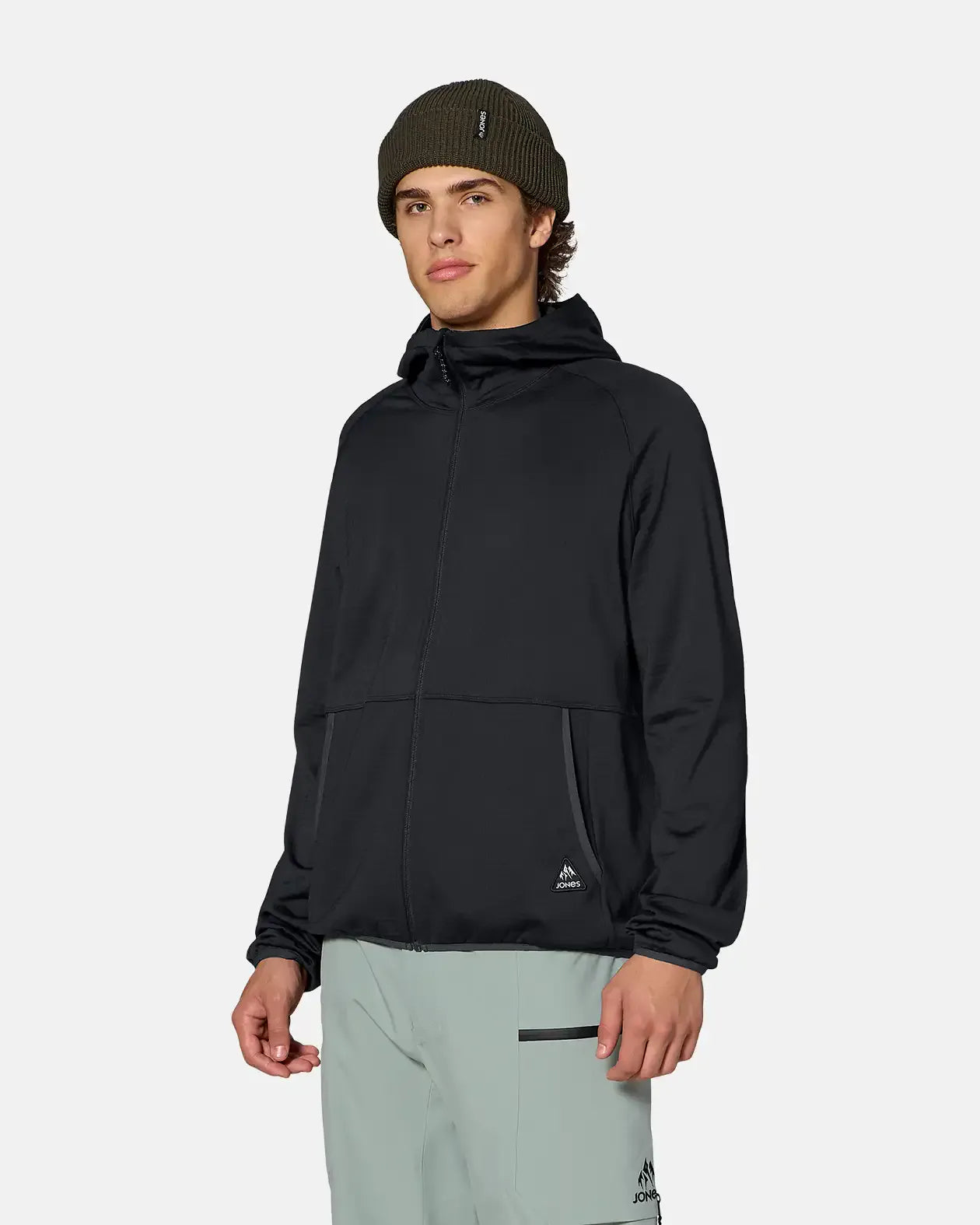 jones-snowboards-flagship-grid-fleece-hooded-jacke-herren image 7