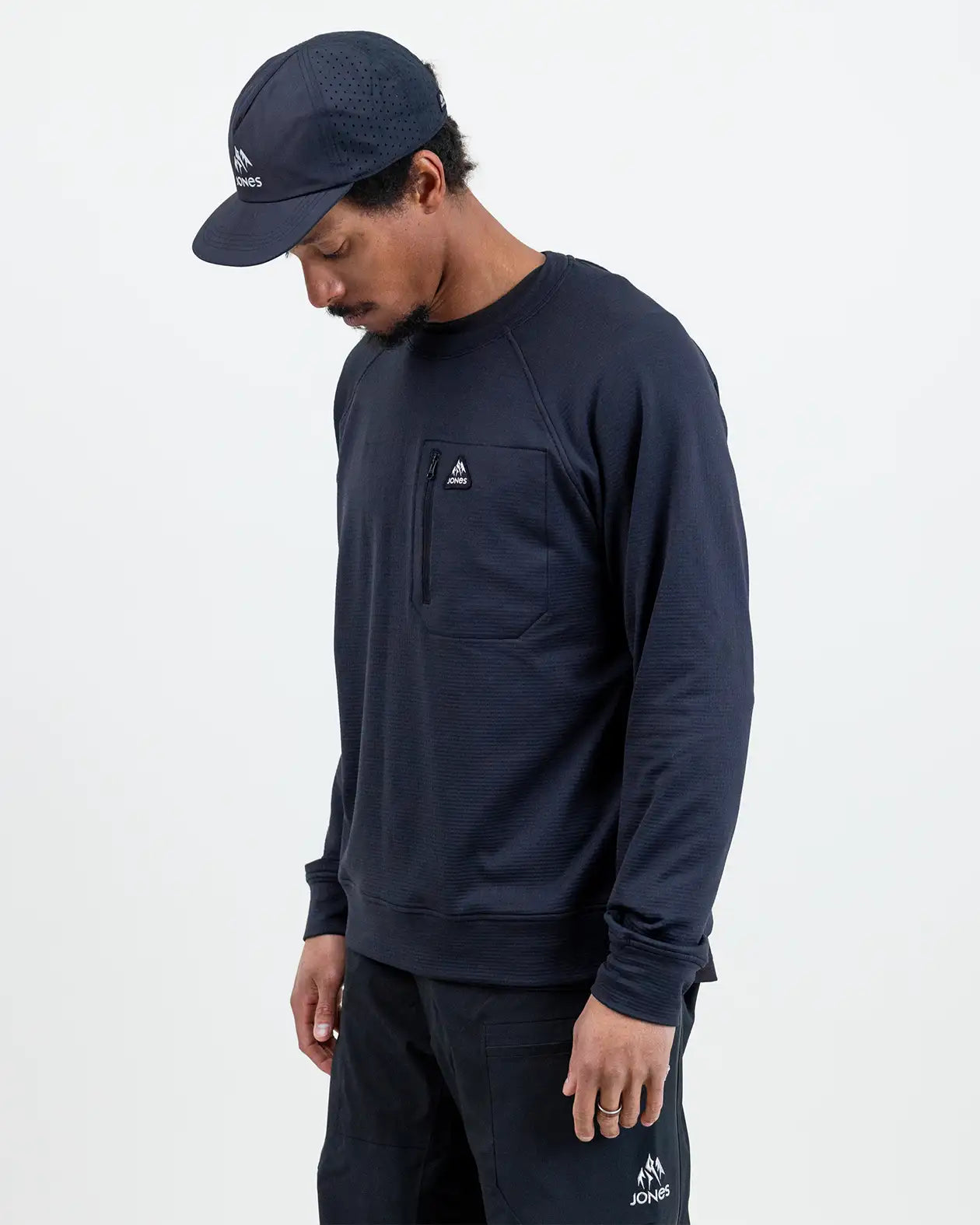jones-snowboards-flagship-recycled-grid-fleece-crew-herren-2026 image 3