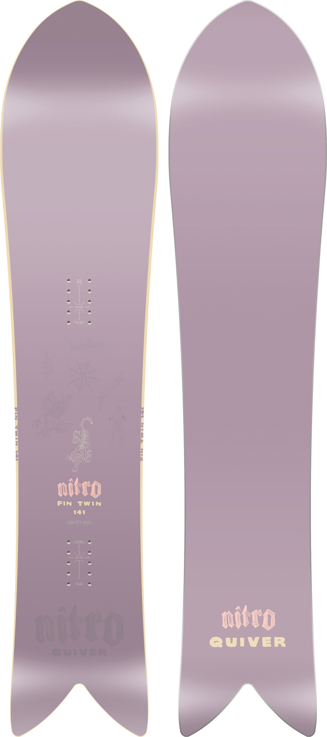 nitro-snowboards-fintwin-quiver-shortboard-swallowtail-snowboard image 2
