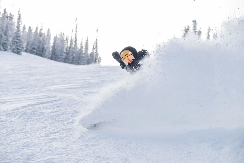 Top im Powder, okaye Piste